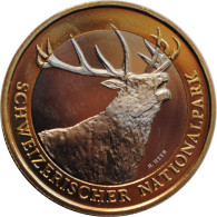 Switzerland 10 Francs 2009, BU, "Swiss National Parc – Red Deer" - Suède
