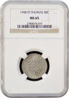 St. Thomas & Prince Island 50 Centavos 1948, NGC MS65, "Colony (1914 - 1976)" - Other & Unclassified