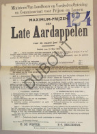 WOII - Affiche - 1941 Maximum Prijs Late Aardappelen  (P419) - Affiches