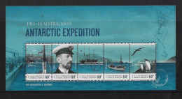 AUSTRALIAN ANT. TERR. MS212, 2011 ANTARCTIC EXPEDITION CENTENARY (1ST) MINI SHEET MNH - Neufs