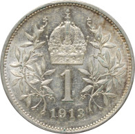 Austria 1 Corona 1913, AU, "Emperor Franz Joseph I (1848 - 1916)" - Austria