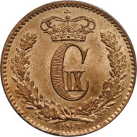 Denmark 1 Skilling Rigsmont 1867, UNC, "King Christian IX (1863 - 1906)" - Denmark