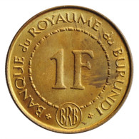 Burundi 1 Franc 1965, BU, "King Mwambutsa IV (1915 - 1966)" - Burundi