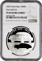 Czech Republic 500 Korun 2023, NGC PF69 UC, "Tatra 603 Car" Top Pop 1/0 - Tchéquie