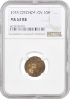 Czechoslovakia 10 Heleru 1935, NGC MS63 RB, "First Republic (1919 - 1938)" - Autres – Afrique