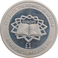 Cyprus 1 Pound 2007, PROOF, "50th Anniversary - Signing Of The Treaty Of Rome" - Chypre