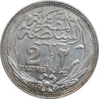 Egypt 2 Piastres AH 1335 (1917), UNC, "Sultan Hussein Kamel (1914 - 1917)" - Egitto