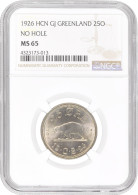 Greenland 25 Ore 1926, NGC MS65, "Krone (1926 - 1964)" - Groenland