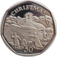 Isle Of Man 50 Pence 1996, UNC, "Christmas" - Altri & Non Classificati
