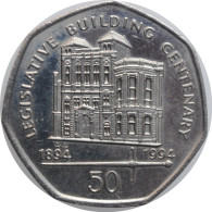 Isle Of Man 50 Pence 1994, AU, "100th Anniversary - Legislative Building" - Altri & Non Classificati