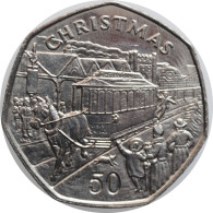 Isle Of Man 50 Pence 1986 AA, AU, "Christmas" - Altri & Non Classificati
