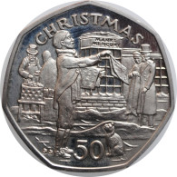 Isle Of Man 50 Pence 1992 BB, PROOF, "Christmas" - Altri & Non Classificati