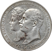 Mecklenburg-Schwerin 5 Mark 1904, AU, "Wedding Of Duke Friedrich Franz IV" - 2, 3 & 5 Mark Silber