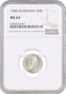 Romania 50 Bani 1900, NGC MS62, "King Carol I (1881 - 1914)" - Autres – Afrique