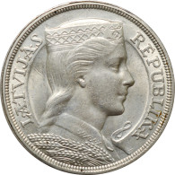 Latvia 5 Lati 1929, UNC, "First Republic (1922 - 1940)" - Latvia