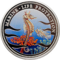 Palau 5 Dollars 1995, PROOF, "Marine Life Protection - Sea Horse" Box/COA - Palau