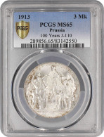 Prussia 3 Mark 1913 A, PCGS MS65, "Declaration Of The War Against France" - Sonstige – Afrika