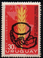 1973 Uruguay Hand Holding Cup Grain Map Of Americas #850 ** MNH - Uruguay