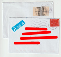 7699 Lot De 2 Lettres Cover BELGIQUE BELGIE MERRY CHRISTMAS + SERIE COURANTE - 2013-... King Philippe