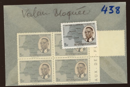 438 **. 5F Président Kasavubu ** Posrfris. VALEUR BLOQUEE Pour éviter La Vente Au Marché Noir - Unused Stamps