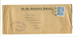 BASUTOLAND - Affranchissement Sur Lettre - Georges VI / Crocodile - 1933-1964 Kronenkolonie