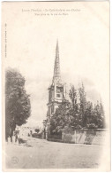 CPA DE LUÇON  (VENDÉE)  LA CATHÉDRALE ET SON CLOCHER. VUE PRISE DE LA RUE DU PORT - Lucon