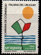 1973 Uruguay Sun Over Flower In Italian Colors Commerce  #862 ** MNH - Uruguay