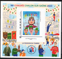 FRANCE 2023  BLOC FFAP N° 22 - 96e CONGRÈS CHALON SUR SAÔNE - CARNAVAL LA PAULEE  - TVP Adhésif - Carnival