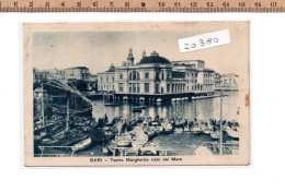 20380  BARI TEATRO MARGHERITA VISTA DAL MARE  BARCHE ANIMATA 1934 - Bari