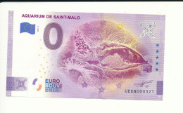 Billet Touristique 0 Euro - AQUARIUM DE SAINT-MALO - UEEB - 2021-3 - N° 321 - Otros & Sin Clasificación