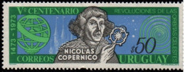 1973 Uruguay Nicolaus Copernicus 500th Anniversary Of The Birth  #870 ** MNH - Uruguay
