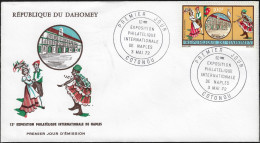 Dahomey 1972 Y&T PA 165 Sur FDC. Danses Européenne Et Africaine, Exposition Philatélique De Naples - Tanz