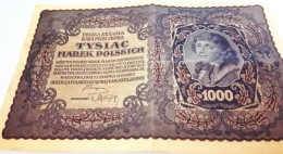 BILLET  Bon  Au Porteur  POLOGNE 1000 Polska Krajowa Tysiac Marek Poskich 1919 - Otros – Europa