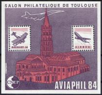 FRANCE CNEP N° 5 -  Aviaphil 1984 - Salon Philatélique De Toulouse - Eglise Saint Sernin - Avion - Neuf ** - CNEP