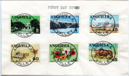 ANGUILLA, FDC,  Lobster, Crab, Seastar   /   Lettre De Première Jour, Hommard, Crabe, L`étoile De Mer   1968 - Marine Life