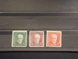 CECOSLOVACCHIA - 1930 MASARYK  3 VALORI  - NUOVO(+) - Unused Stamps