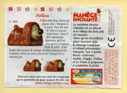 Kinder : BPZ N° S - 303 : Pollux / Série Le Manège Enchanté - Instructions