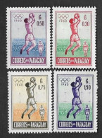SE)1960 PARAGUAY  FROM THE SPORTS SERIES, PARAGUAY OLYMPIC GAMES, 4 MINT STAMPS - Paraguay
