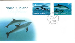 NORFOLK ISLANDS, FDC, Delphins   /   Lettre De Première Jour, Dauphins - Dolphins