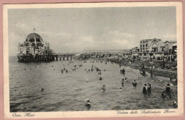 Cartolina Ostia Mare Veduta Dello Stabilimento Roma Animata Viaggiata 1928 - Andere & Zonder Classificatie