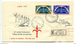 Trieste A - Patto Atlantico Su Busta FDC Racc. - Mint/hinged