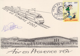 Carte  Locale  1er  Jour   FRANCE   FETE  Du  TIMBRE   AIX   EN  PROVENCE   2001 - Tag Der Briefmarke