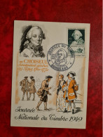 Carte 1949 MAXI BORDEAUX  JOURNEE DU TIMBRE CHOISEUL - Zonder Classificatie