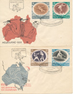 Poland FDC 2-11-1956 Olympic Games Melbourne 1956 Complete Set On 3 Covers With Cachet - Sommer 1956: Melbourne