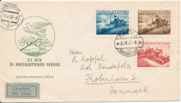 Czechoslovakia FDC 30-4-1952 Agriculture Complete Set Sent To Denmark - FDC