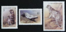 RUSIA 1987 - FAUNA DIVERSA - YVERT 5403/5405** - Big Cats (cats Of Prey)