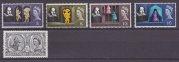 GRANDE BRETAGNE SHAKESPEARE 1964 Y & T 382 - 386 SANS  PHOSPHORE NEUFS SANS CHARNIERES - Unused Stamps