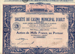 Société Du CASINO MUNICIPAL D'AULT (Somme ) - Turismo