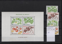 Monaco Michel Cat.No.  Mnh/** 1502/1505 + Sheet 18 - Unused Stamps