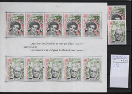 Monaco Michel Cat.No.  Mnh/** 1421/1422 + Sheet 16 - Neufs